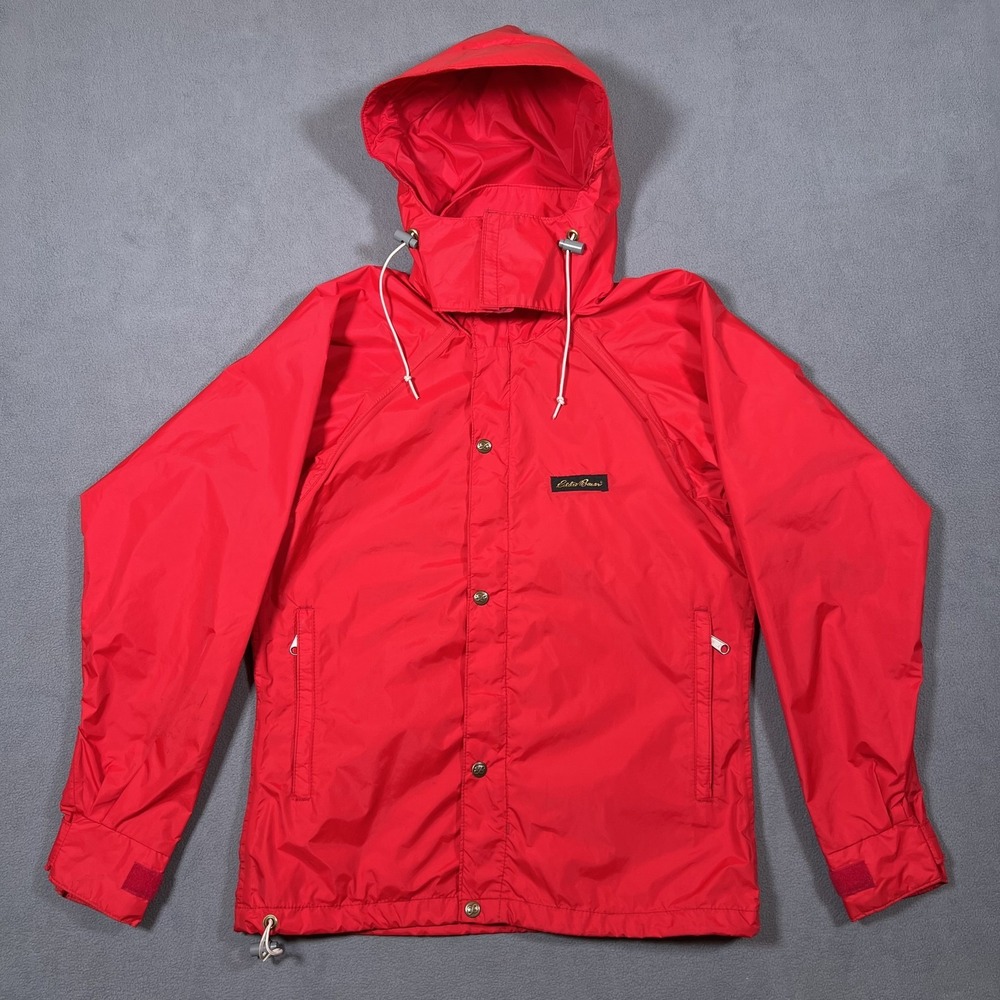 Eddie Bauer Red Hooded Raincoat